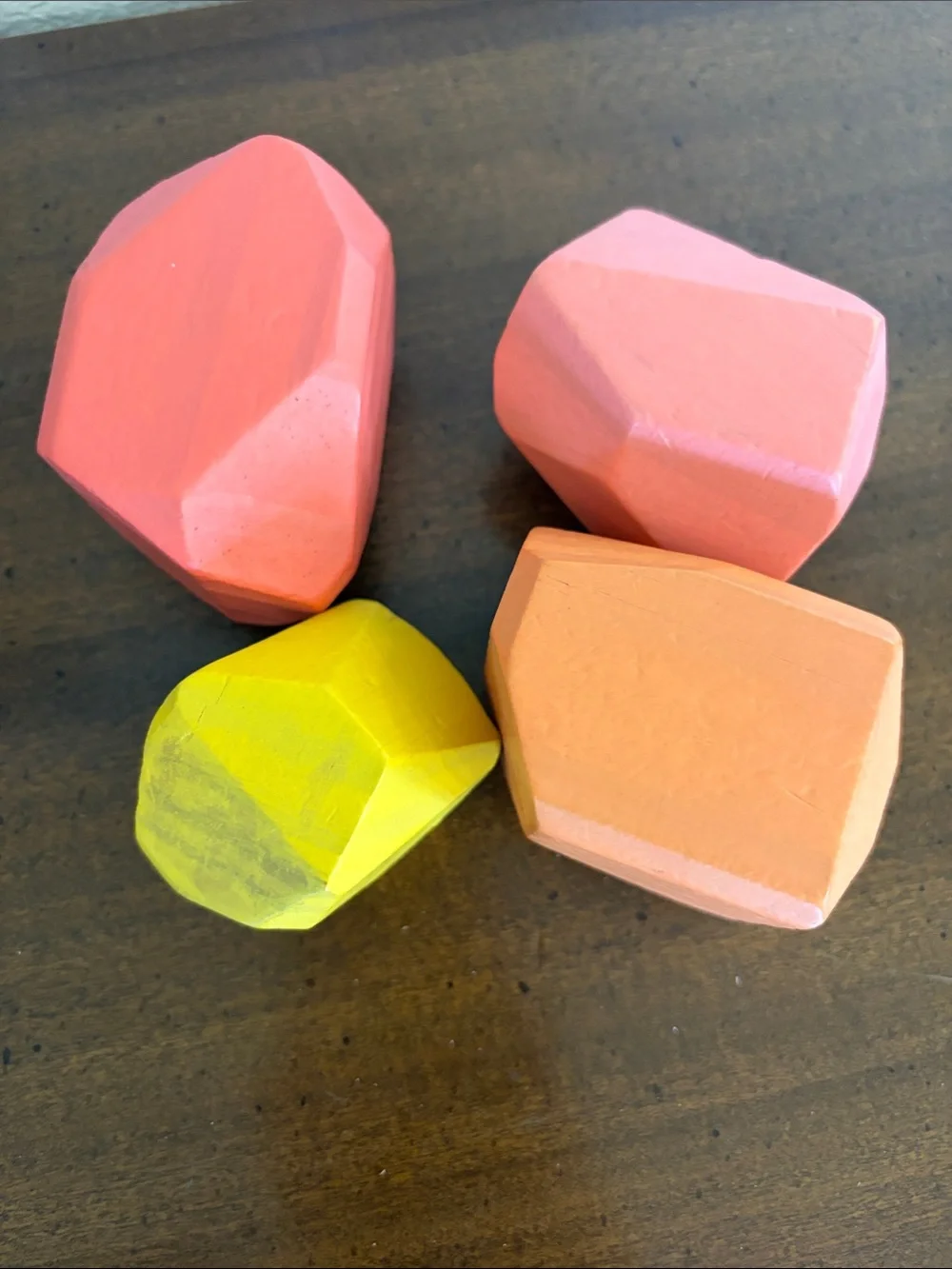 Lovevery Colorful Wooden Stacking Stones Blocks set of 4
